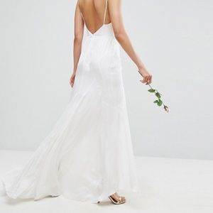 new asos paneled fishtail wedding dress us 6 satee